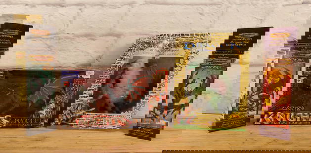 Lot of Dragon Figures with Original Packaging: Lot of Dragon Figures with Original Packaging. Including Dungeons and Dragons Miniatures, Legends of Knights Medieval Kingdom Battle Playset, and Dragon of Saint George. All boxes have been opened