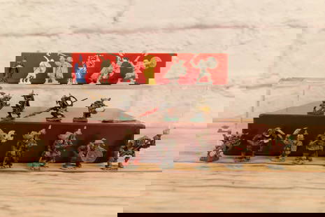 Lot of Metal Miniature Figures: Lot of Metal Miniature Figures including (6) Medieval (Hand painted) and (12) Orc Figures. All invoices must be paid within 24 hours of the sale. We offer multiple shipping options please read the