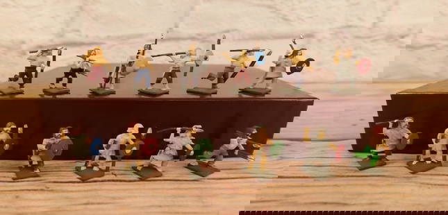 Lot of 12 Miniature Metal Medieval/Roman Warrior Figures.: Lot of 12 Miniature Metal Medieval/Roman Warrior Figures. Hand painted. All invoices must be paid within 24 hours of the sale. We offer multiple shipping options please read the shipping terms to