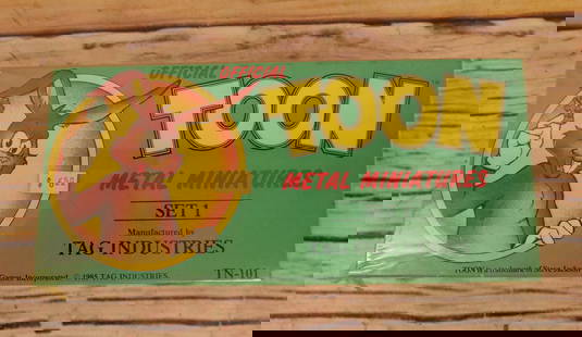 Toon Metal Miniatures - Set 1: Toon Metal Miniatures - Set 1 by Tag Industries. Sealed in Box. All invoices must be paid within 24 hours of the sale. We offer multiple shipping options please read the shipping terms to understand