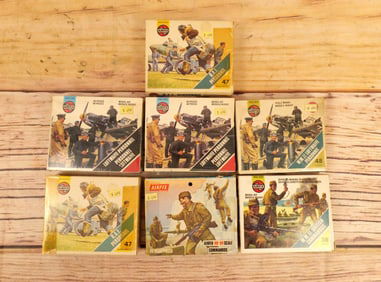 Lot of 7 AirFix HO-OO Scale Plastic Military Figure Sets