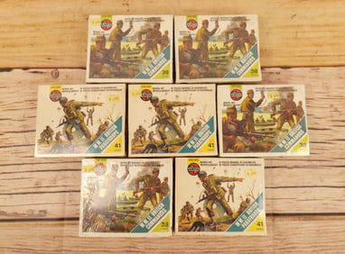 Lot of 7 AirFix Plastic HO-OO Scale Military Figure Sets