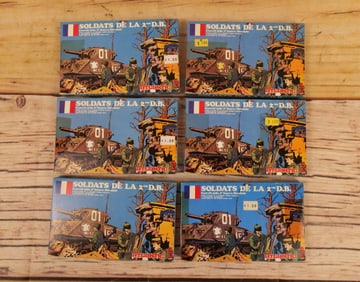 Lot of 6 Atlantic HO Scale Military Figures