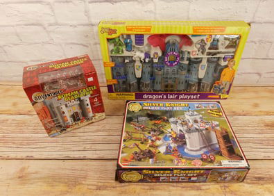 Lot of 3 Castle and Knight Playsets