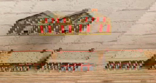 Lot of 5 Marx Tin Litho Houses