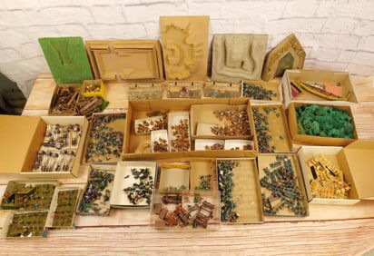 Large Lot of Custom Hand Painted Figures and Accessories