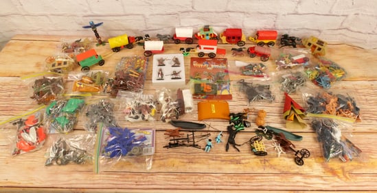 Lot of Mostly Western Plastic Toys and Accessories