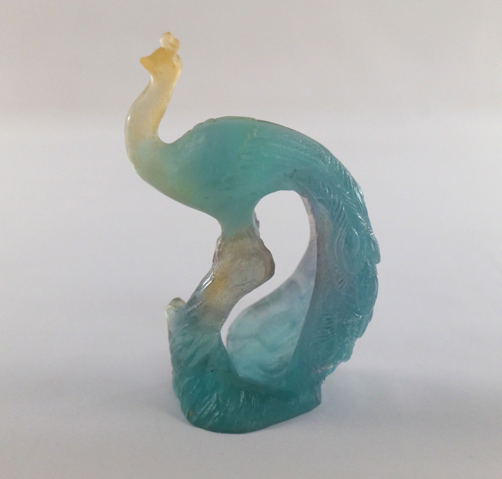 Daum Crystal Peacock Art Glass Figurine (1 of 7)
