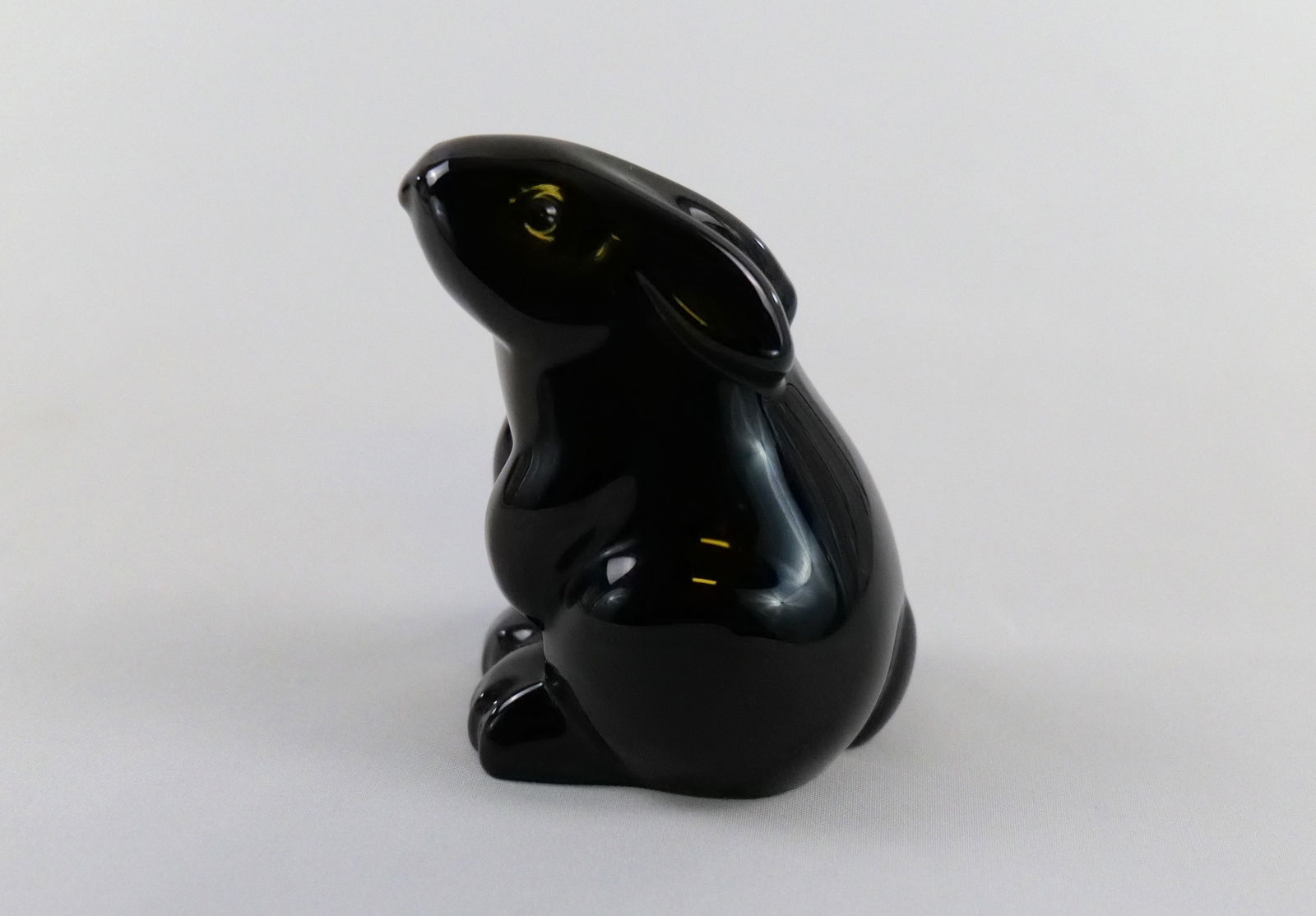 Baccarat Black Crystal Bunny Rabbit Figurine (1 of 7)