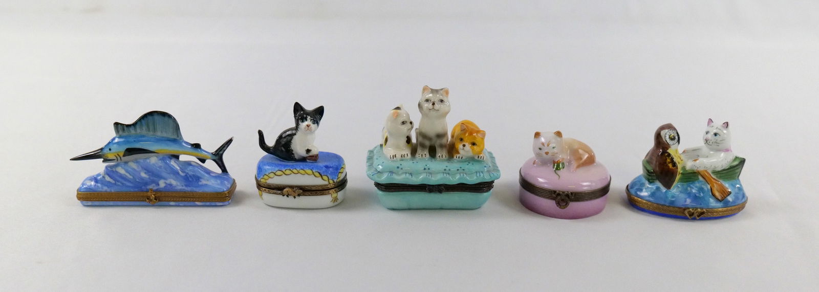 Group Lot of Figural Dresser/Trinket Boxes including Limoges (1 of 17)