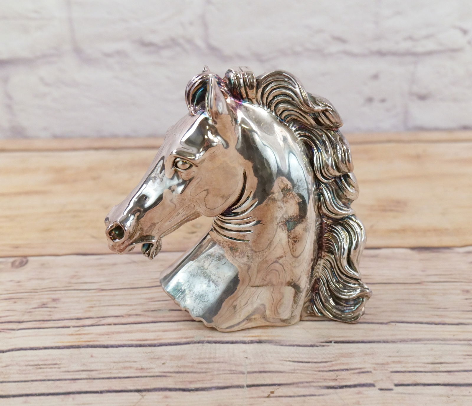 Bat Ami Sterling Silver Horse Head Bust (1 of 7)