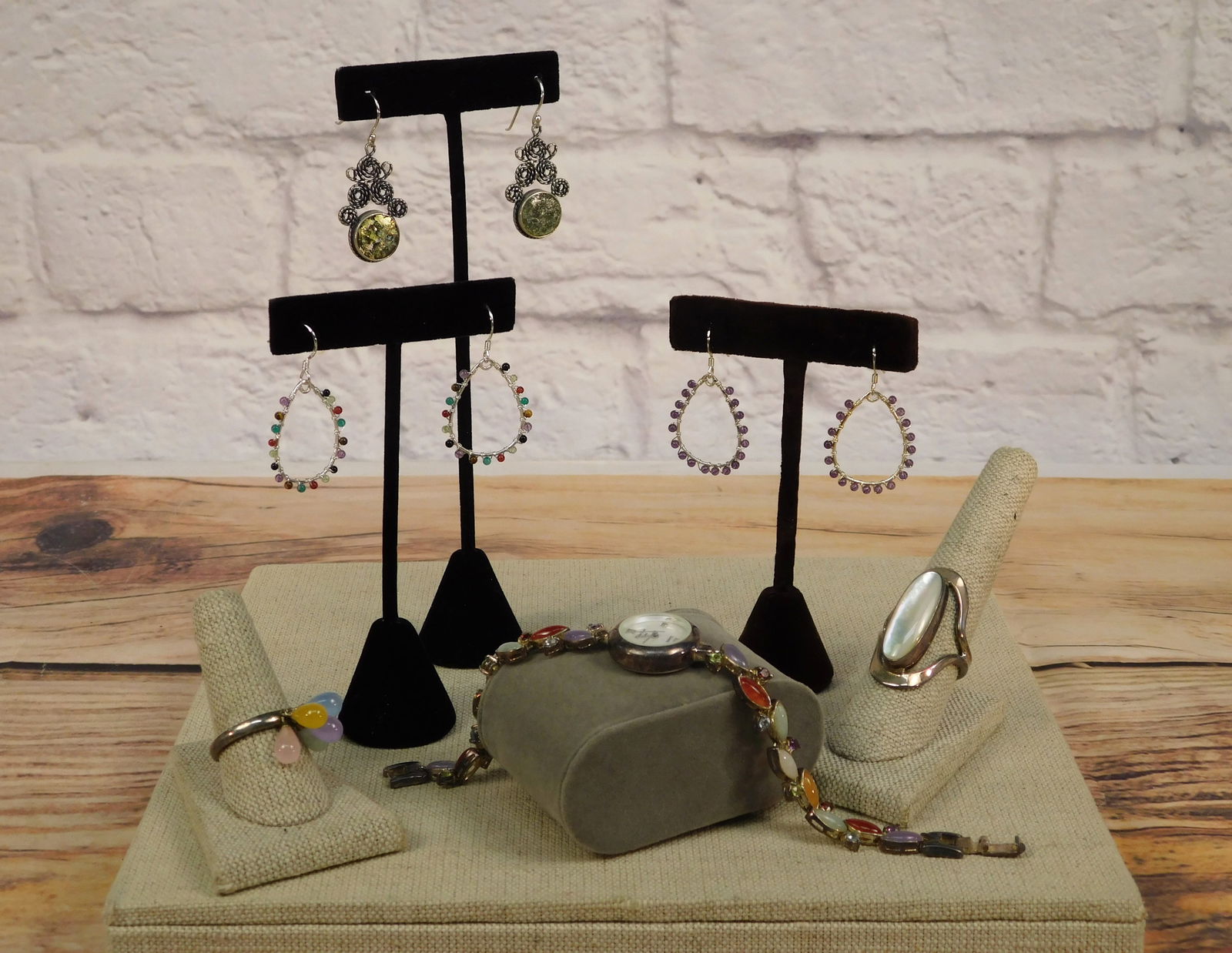 Group of Sterling and Gemstone Jewelry (1 of 16)