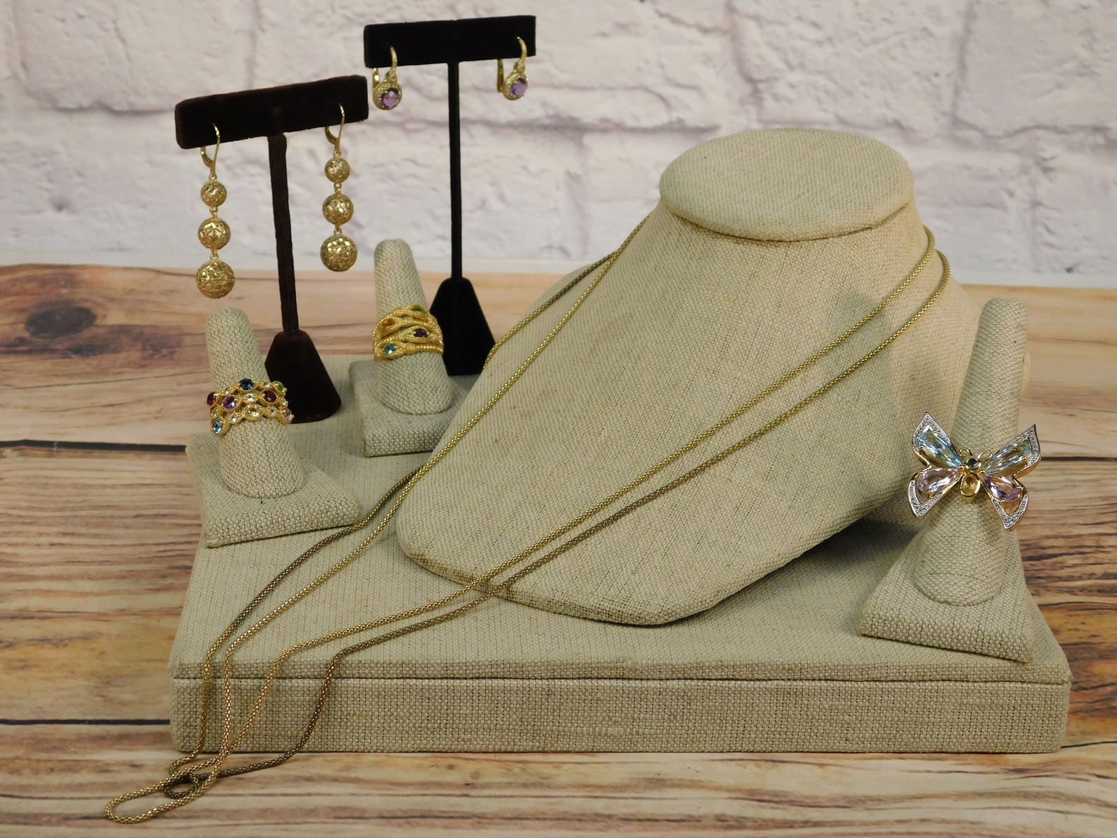 Group of Gold Tone Sterling Jewelry (1 of 12)