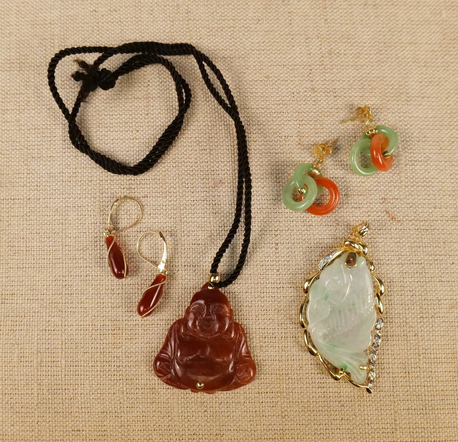 Group of 14K Gold and Jade Jewelry (1 of 12)