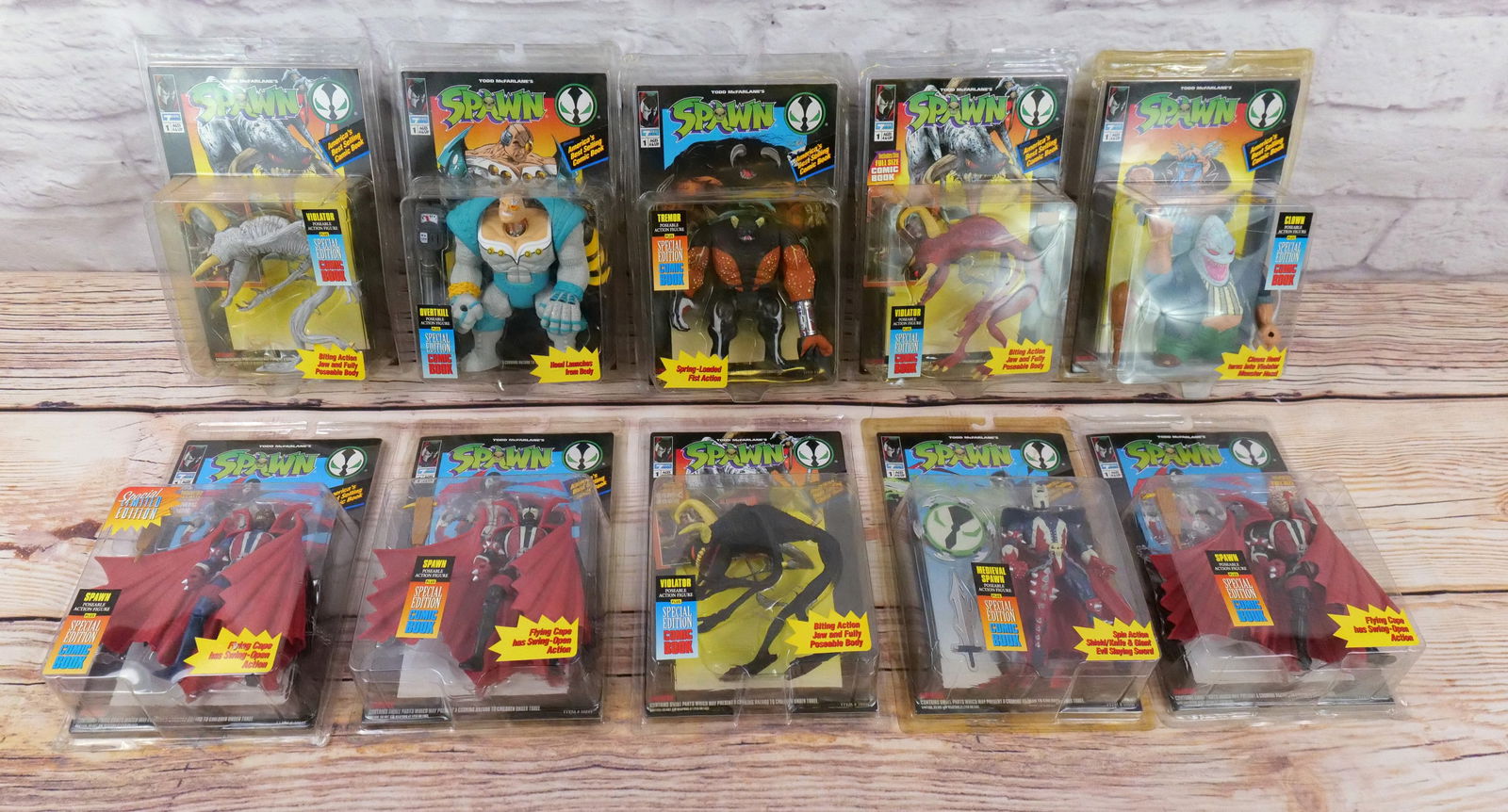 Lot of 9 McFarlane Todd Toys Spawn Action Figures - Series 1