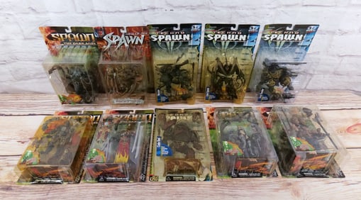 Lot of 10 McFarlane Spawn Action Figures - Series 13 - 15