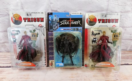 Lot of 3 McFarlane Japanese Animation Inspired Action Figures