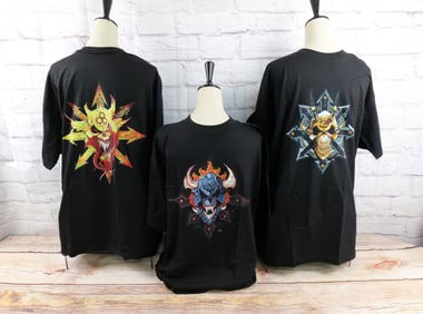 Lot of 3 Vintage Double Sided Warhammer Tee Shirts