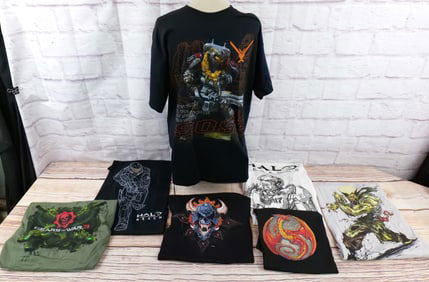 Lot of 7 Mostly Video Game Related Tee Shirts