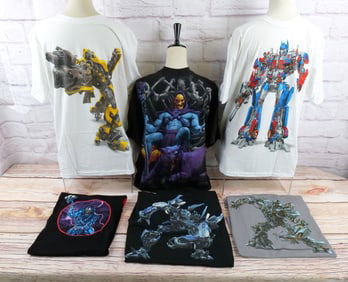 Lot of 6 MOTU and Transformers Shirts