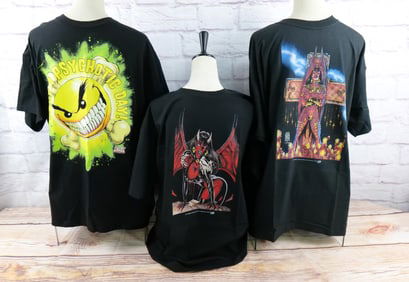 Lot of 3 Vintage Chaos Comic Related Tee Shirts