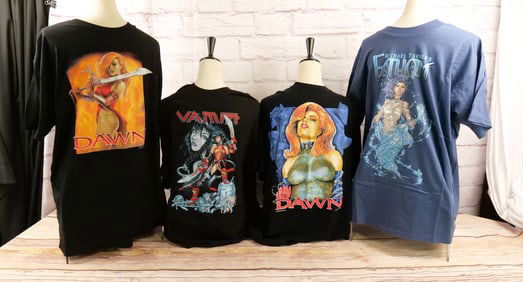 Lot of 4 Vintage Comic Related Tee Shirts