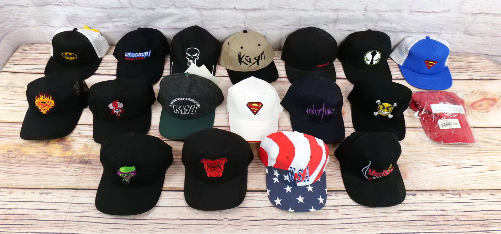 Lot of 18 Mixed Comic and Novelty Baseball Hats/Caps (1 of 7)