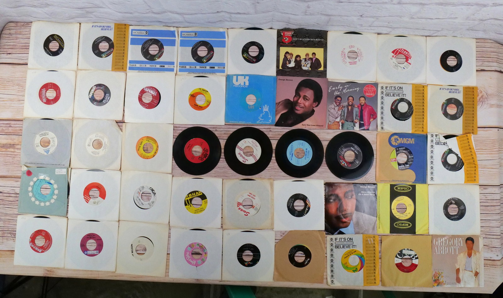 Lot of Various 45's: Lot of 45's. Various Artists including Georgie Fame, The Grass Roots, Firefall, George Benson, Fabian, The Gap Band, Fourgone Conclusion, Frank Ifiele, The Fleetwoods, Freddy Cannon, The Five American