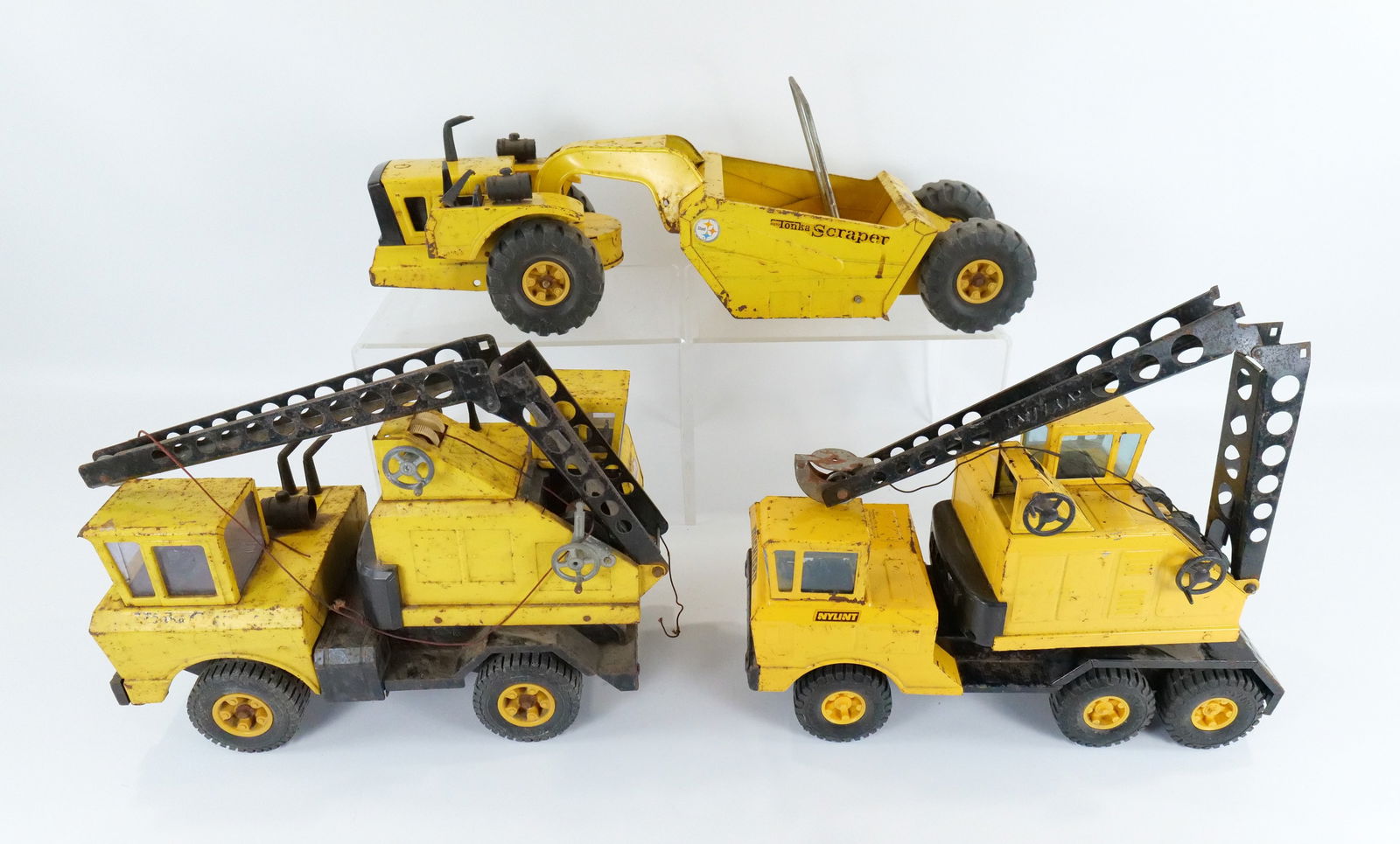 Lot of 3 Vintage Pressed Steel Trucks (1 of 9)