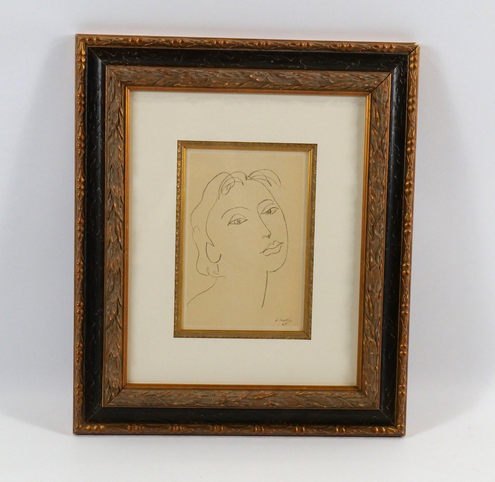 Lithograph by Henri Matisse - "Mademoiselle D.A.": Lithograph by Henri Matisse (1869-1954). Entitled "Mademoiselle D.A.". Comes with Global Fine Art COA. Measures 20" tall x 17.5" wide. All invoices must be paid within 24 hours of the sale. We offer m
