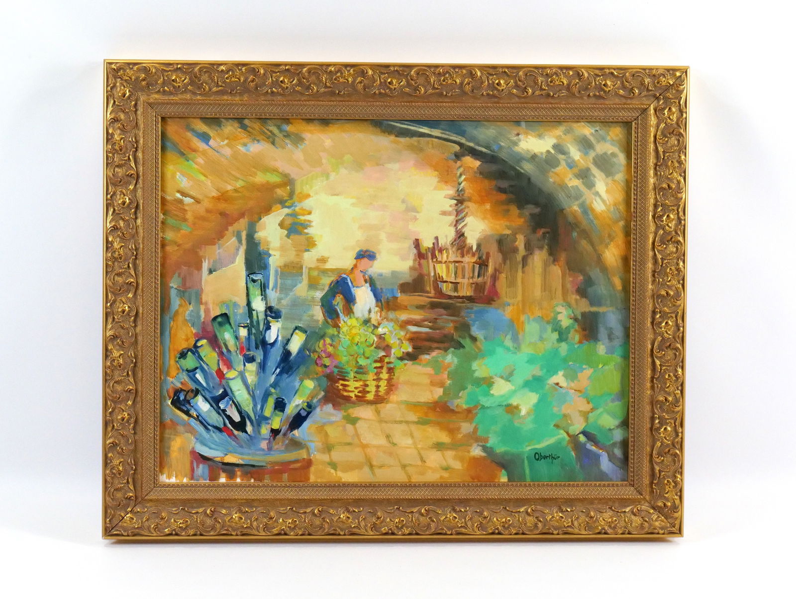 Oil on Canvas by Christine Overthur - "Musee Du Vin" (1 of 7)