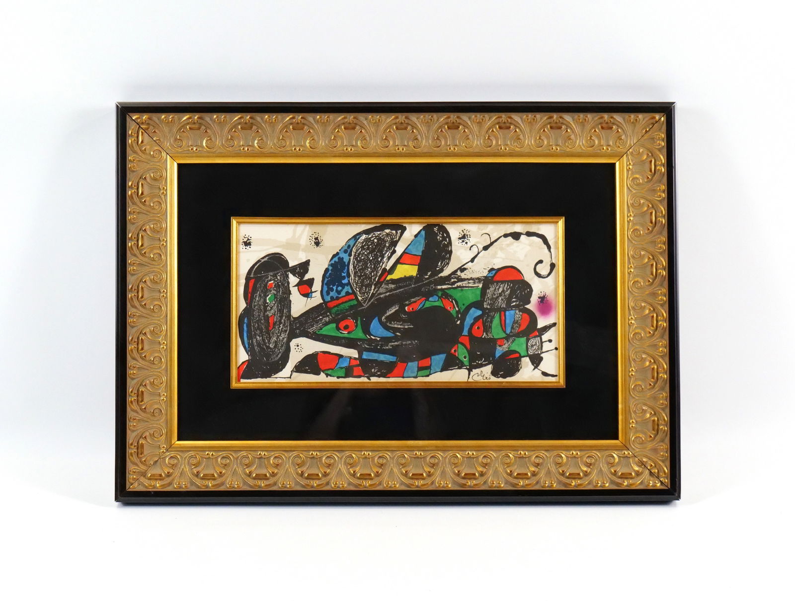 Lithograph by Joan Miro - "Iran": Lithograph by Joan Miro (1893-1983). Entitled "Iran". Signed in the Plate. Comes with Global Fine Art COA. Measures 19" tall x 26.5" wide. All invoices must be paid within 24 hours of the sale. We off