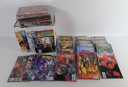 Short Box of The Authority Comics.