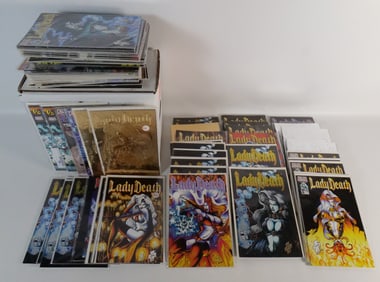 Short Box of Lady Death Comics