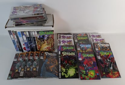 Short Box of Spawn Comics