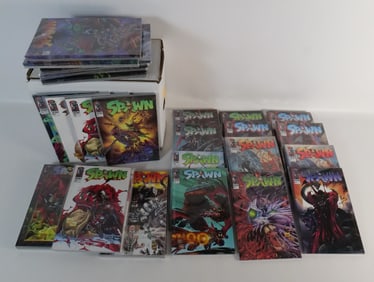 Short Box of Spawn Comics