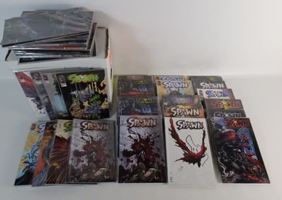 Short Box of Spawn Comics