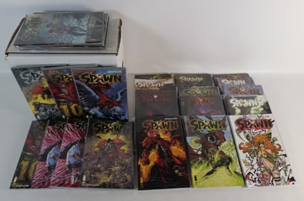 Short Box of Spawn Comics