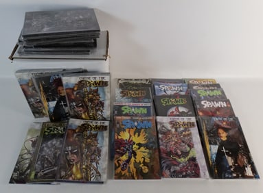 Short Box of Spawn Comics