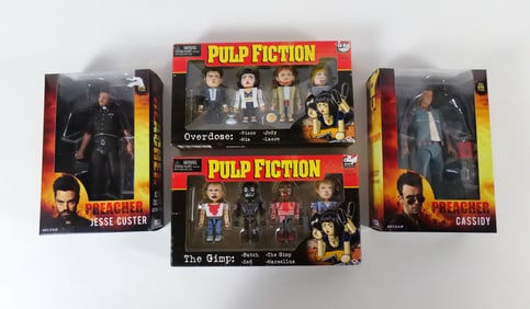 Lot of NECA Pulp Fiction and Preacher Collectibles