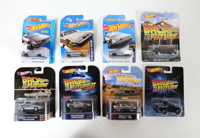 Lot of 8 Hot Wheels Back to the Future Vehicles