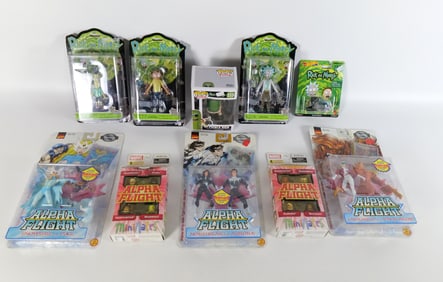 Lot of Rick and Morty & Alpha Flight Collectibles