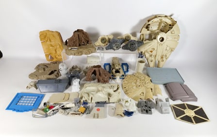 Large Lot of Vintage Star Wars Playsets and Ships