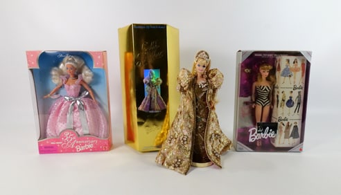 Lot of 3 Barbie 35th Anniversary Dolls