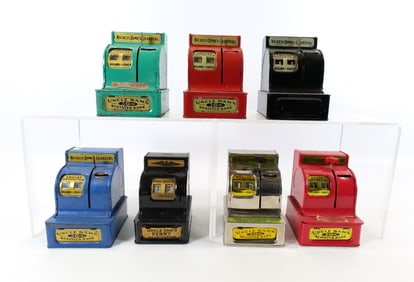Lot of Vintage Tin Register Banks