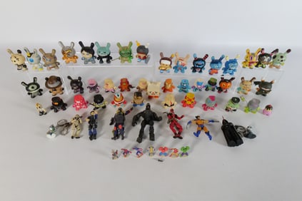 Lot of Mostly Kid Robot Dunny Figures and Fatcaps