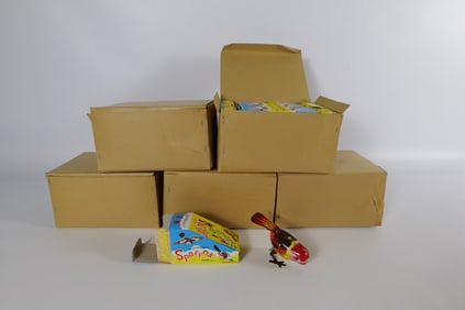 Lot of 60 Tin Litho Wind Up Hopping Sparrows