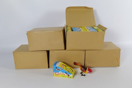 Lot of 60 Tin Litho Wind Up Hopping Sparrows