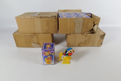 Lot of 47 Tin Litho Wind Up Jumping Chick