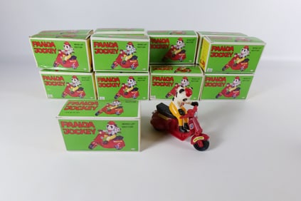 Lot of 16 Panda Jockey Wind Up Toys